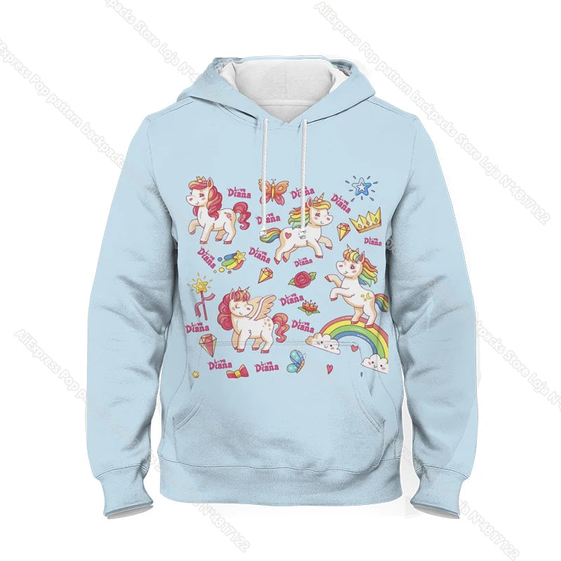 Maxy Kids Diana And Roma Show Clothes Hoody Sweatshirt Baby Girls Cartoon Toddler Boys Pullover Outerwear Children Casual Sweater