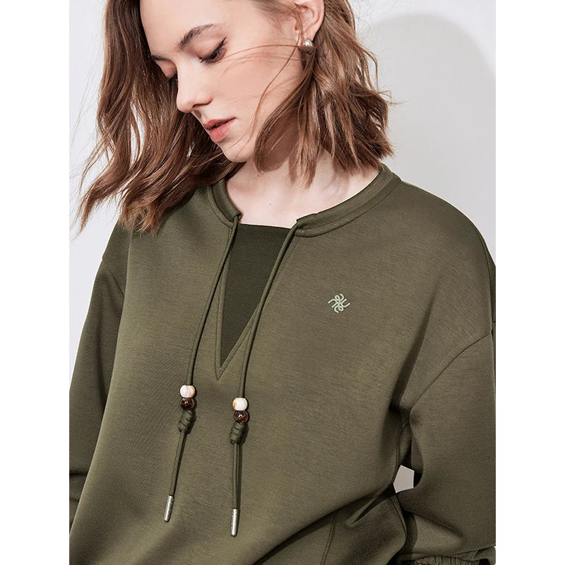 Maxy Two Piece Suit Spring New Hooded Sweatshirt With Mid Length Skirt Women Sports Casual Fashion Sets