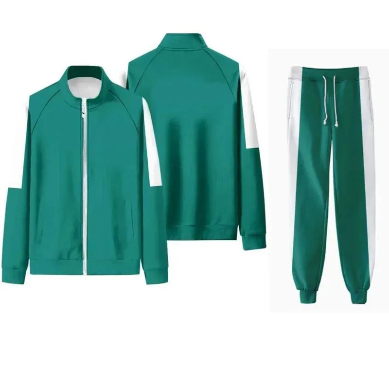Maxy Calamari Game Cosplay Costume Green Tracksuit Outfits Jacket T-shirt Pants 001 456 230 Teenagers Sweatshirt Adult ★ ★