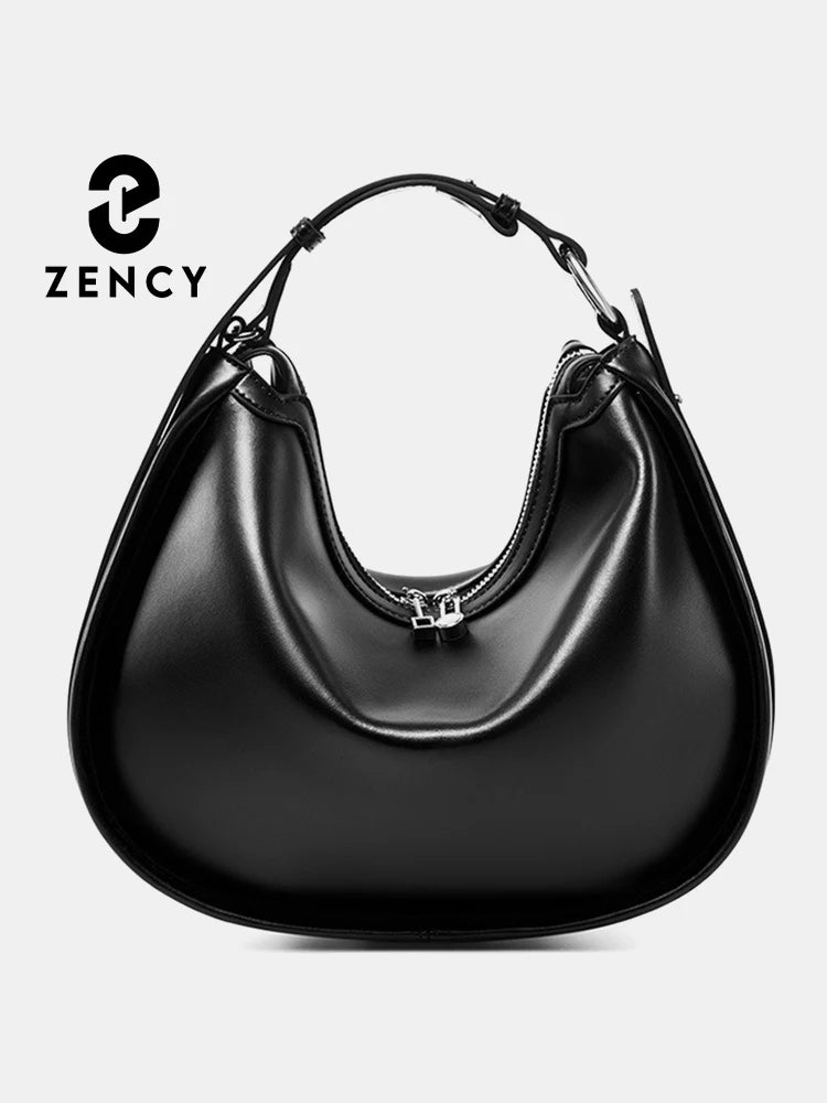 Maxy Zency Premium Genuine Leather Women's Handbag Luxury Hobo Bag Large Capacity Fashion Shoulder Bolsa for Wife Lover Girl Gift Sac