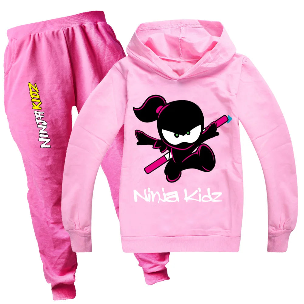 Maxy Fall Boys T Shirts Hoodies 2pcs Sets Toddler Girl Winter Clothes NINJA KIDZ Kids Christmas Clothing Fashion Children Outfits