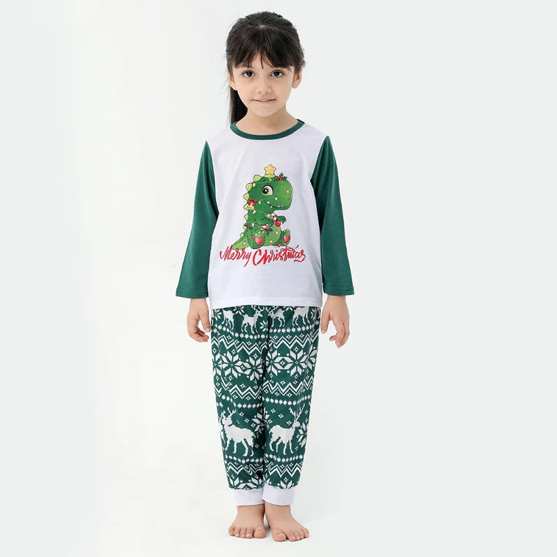 Maxy Christmas Deer Pajamas Set Cartoon Family Matching Outfits Father Mother Children Baby Sleepwear Xmas Mommy and Me Pj's Clothes
