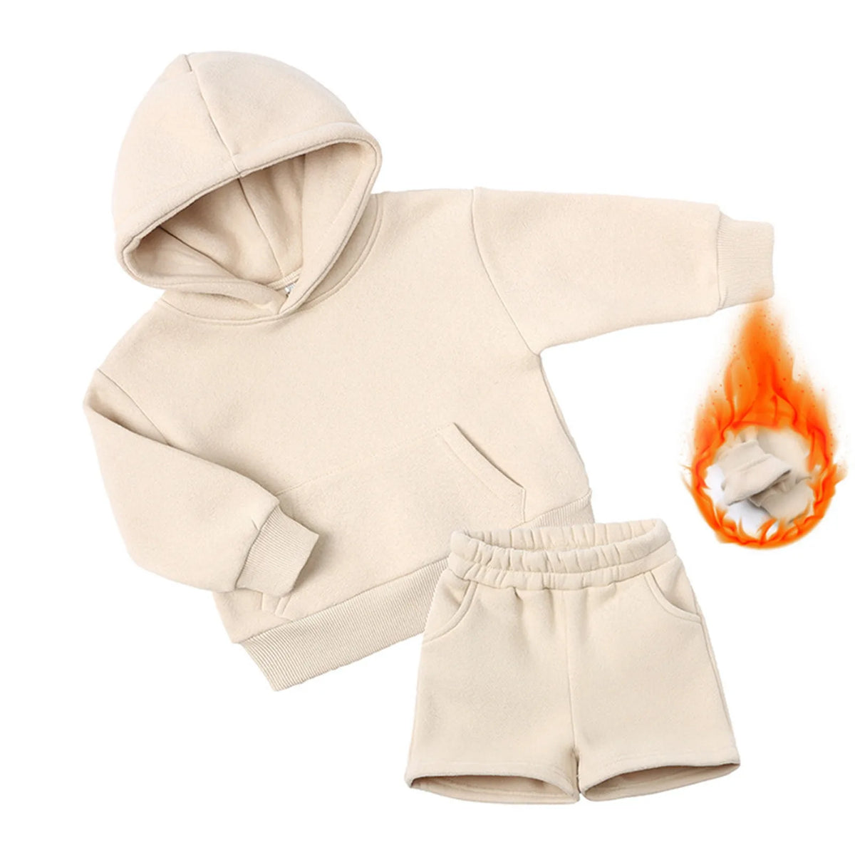 Maxy Children Kids Outfits Autumn Suits Solid Color Fleece Pants+Long Sleeve Sweatshirt Clothes For Toddler Boys Girls Tracksuit Set