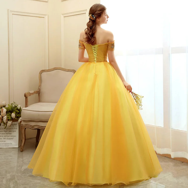 Maxy New Fashionable Strapless Vocal Art Exam, Beautiful Voice Performance, Fluffy Skirt, Stage Host, Annual Meeting, Evening Gown