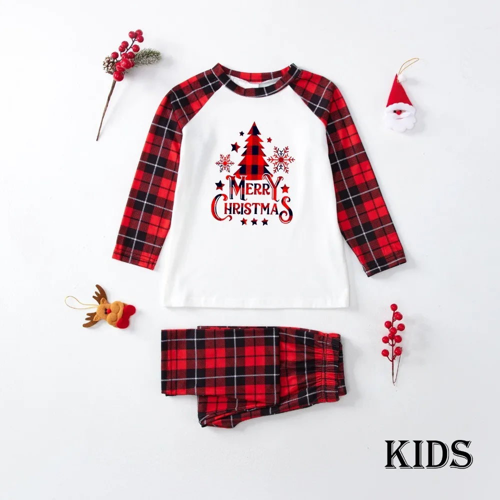 Christmas Family Matching Pyjamas New Casual Loose Sleepwear Xmas Nightwear Family Matching Outfits Adult Kids Pyjamas Set