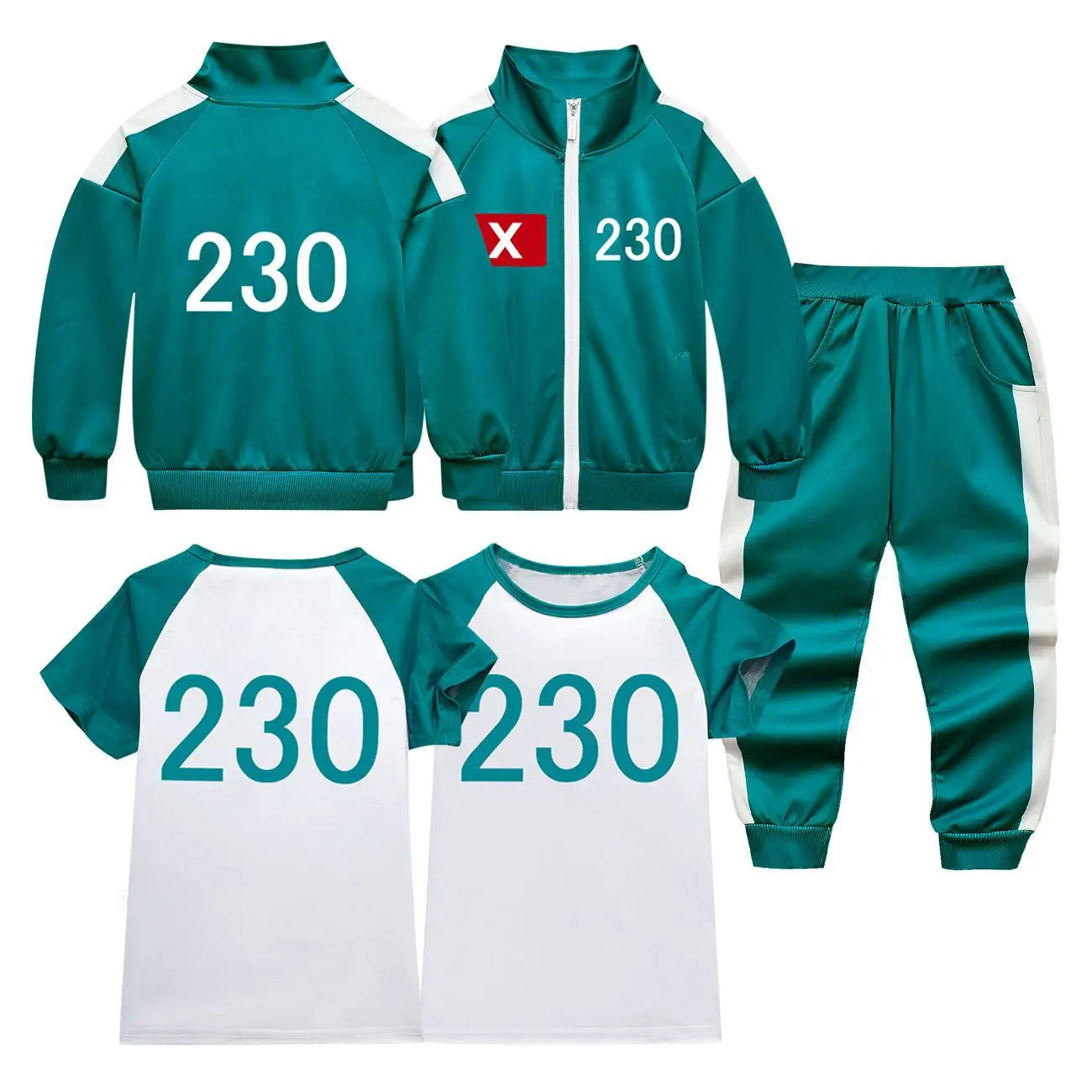 Maxy New Kids Customized Calamari Games 2 Clothes T-shirt 230 Children Tracksuit Boys Girls Tops Carnival Party Halloween C