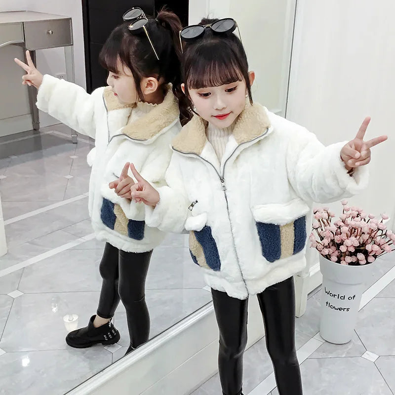 Maxy 2-12 Girl Jacket thick warm Kids autumn winter Clothes Children Jacket for Boys Outerwear Girls Coat 2024 toddlers  cotton