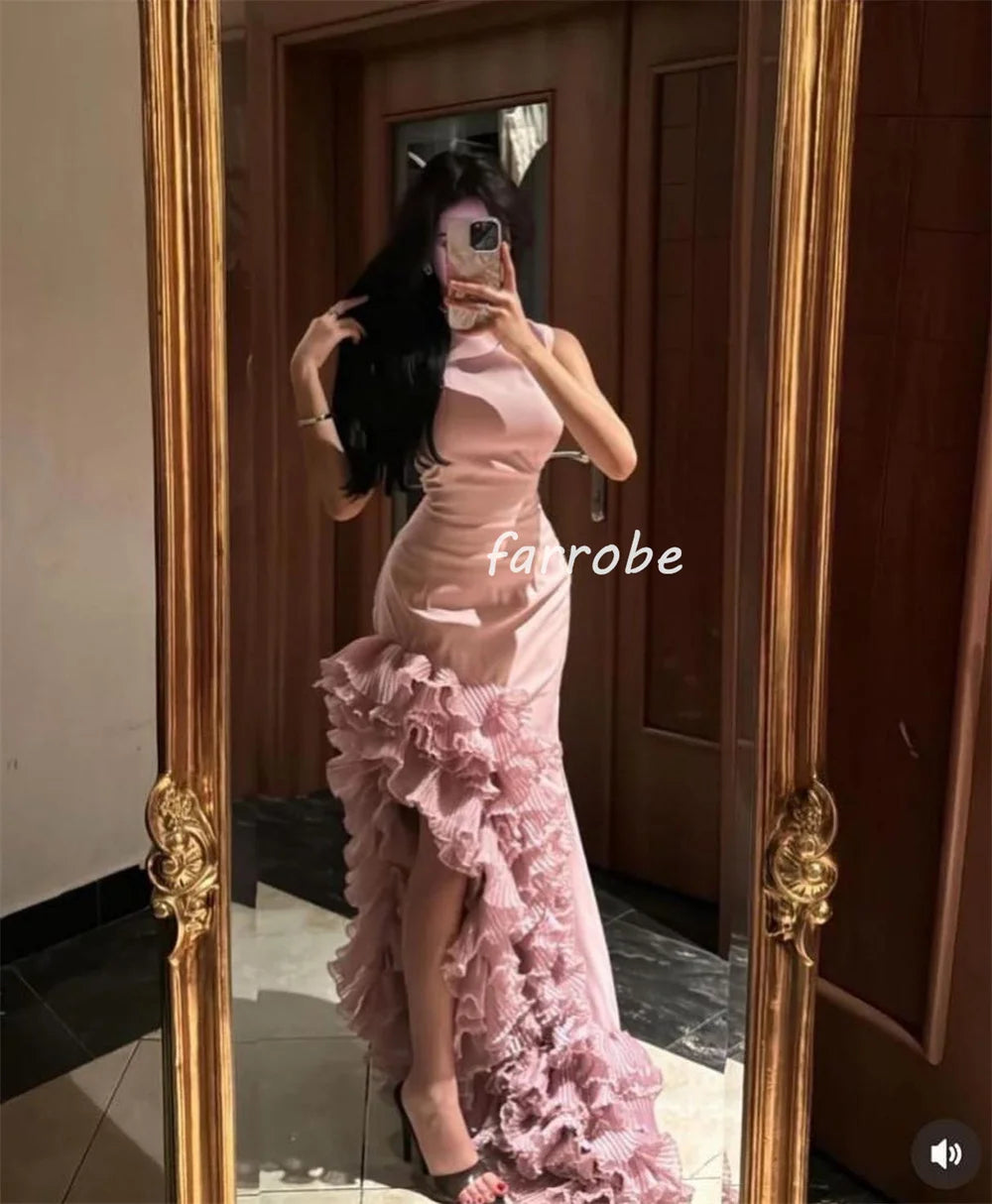 Maxy Customized Fashion High Quality Jersey Pleat Rached Mermaid One-shoulder Long Dresses Bespoke Occasion Dresses Casual