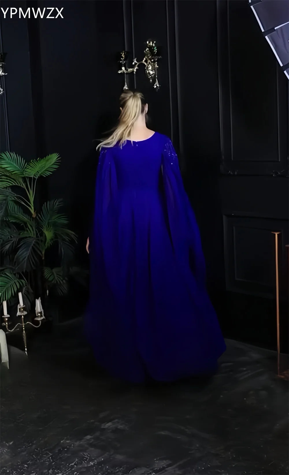 Amay Customized Prom Gown Formal Women Evening Dress YPMWZX V-neck A-line Floor Length Skirts Draped Bead Bespoke Occasion Dresses Pa