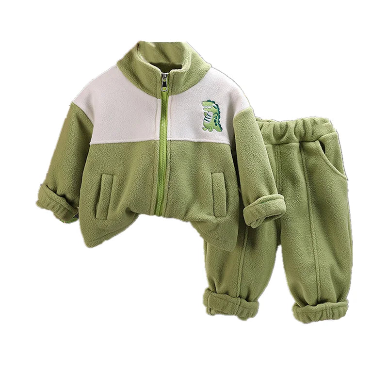 Maxy New Autumn Winter Baby Boys Clothes Children Girls Thicken Jacket Pants 2Pcs/Set Toddler Costume Kids Clothing Infant Tracksuits