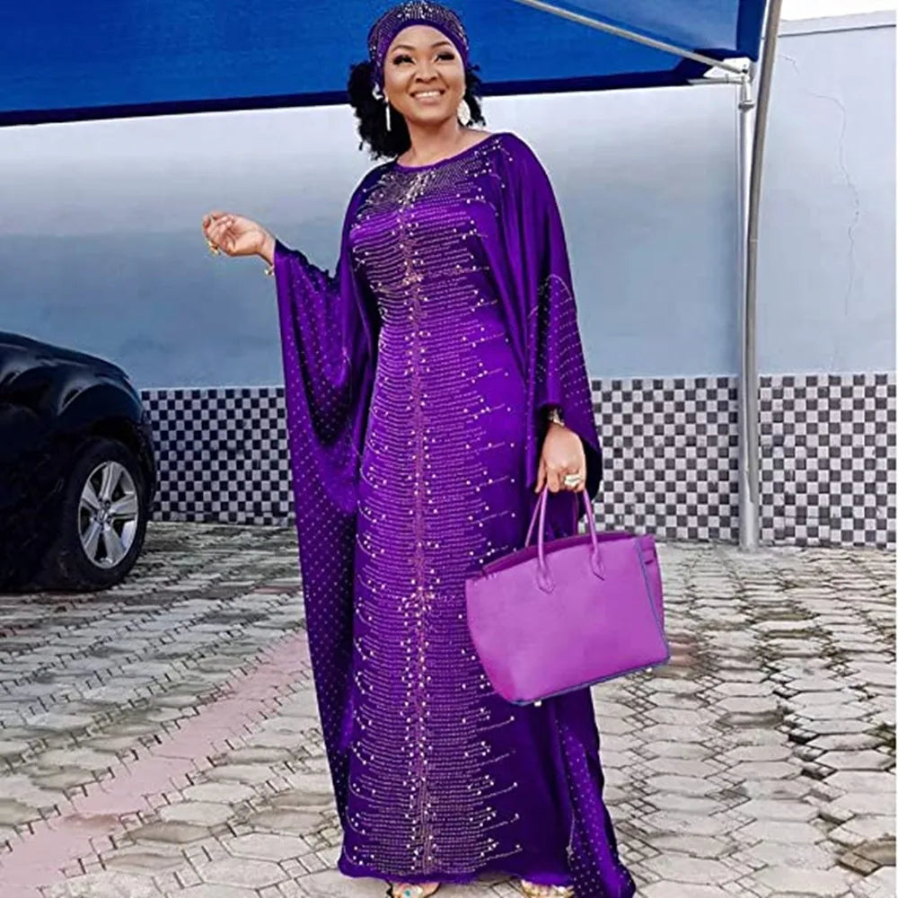 Amay Dresses for Women Plus Size Lady Clothes Dashiki Ankara Outfits Gown Kaftan Muslim Wedding Party Long Maxy Dress