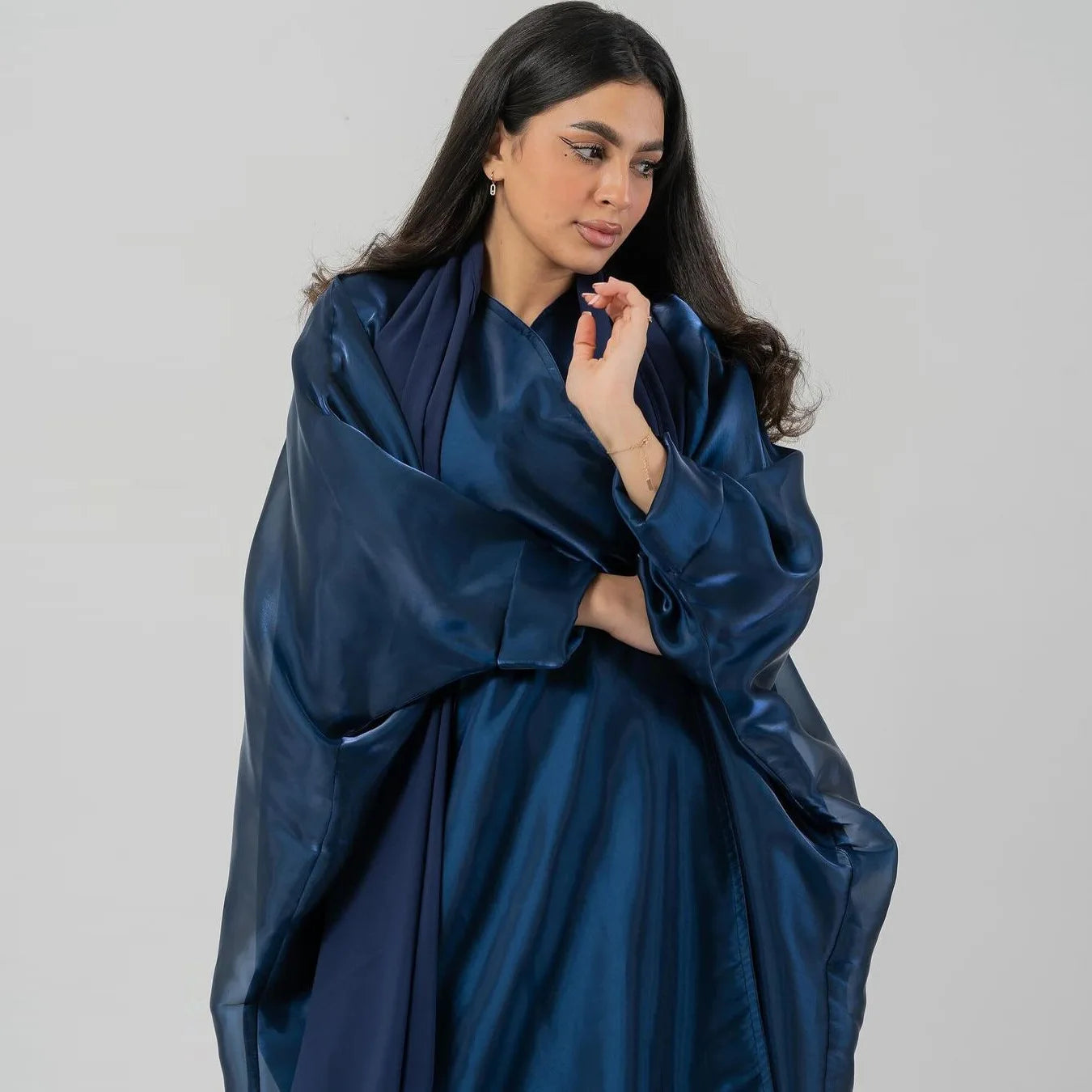 Maxy Fashion Cardigan Satin Abaya Muslim Dress Women Casual Abaya Dubai Solid Arab Open Ramadan Dresses Robe Turkey Caftan dress