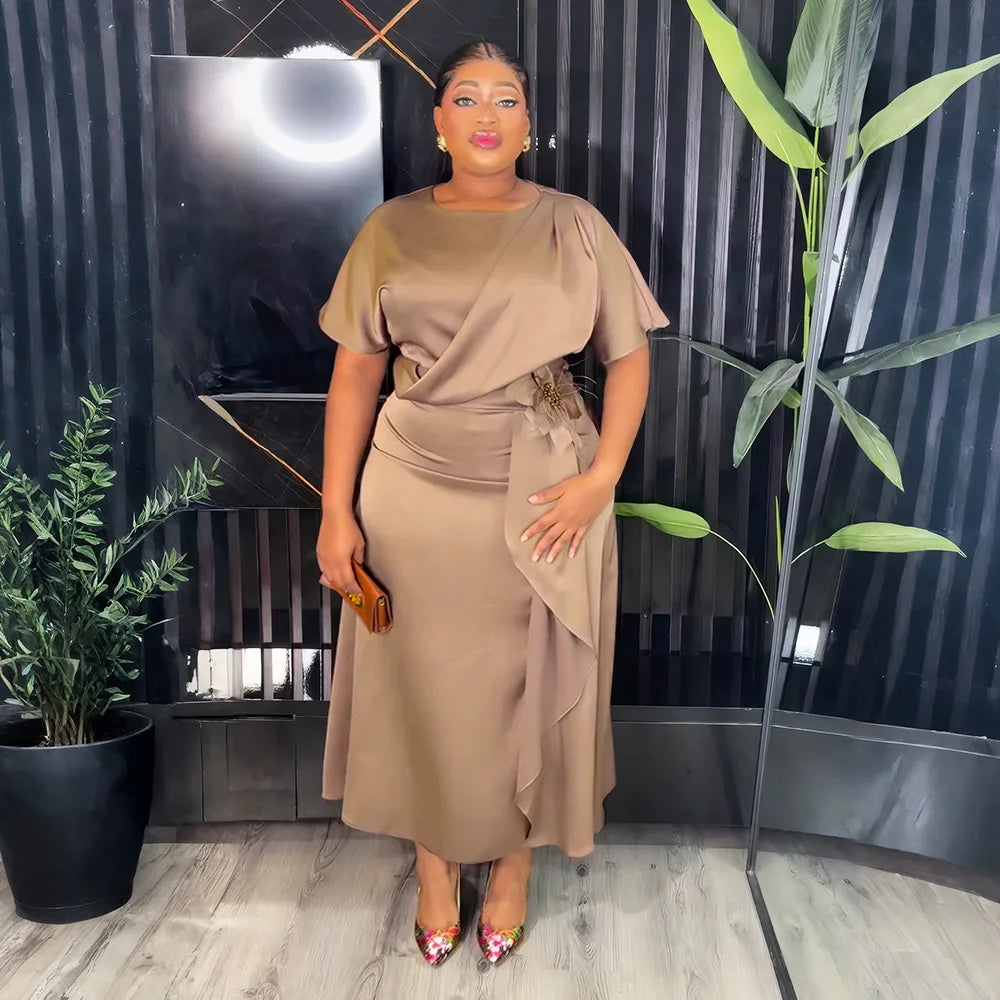 Amay Dresses for Women Dashiki Ankara Turkey Outfits Gown Plus Size Africa Clothes Elegant Muslim Wedding Party Long Dress