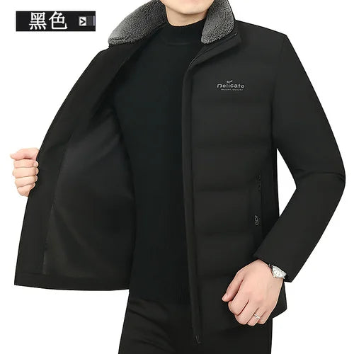 Waterproof Winter Jacket Men Parkas Warm Cotton Padded Men's Coat Top Loose Down Thick s FCY