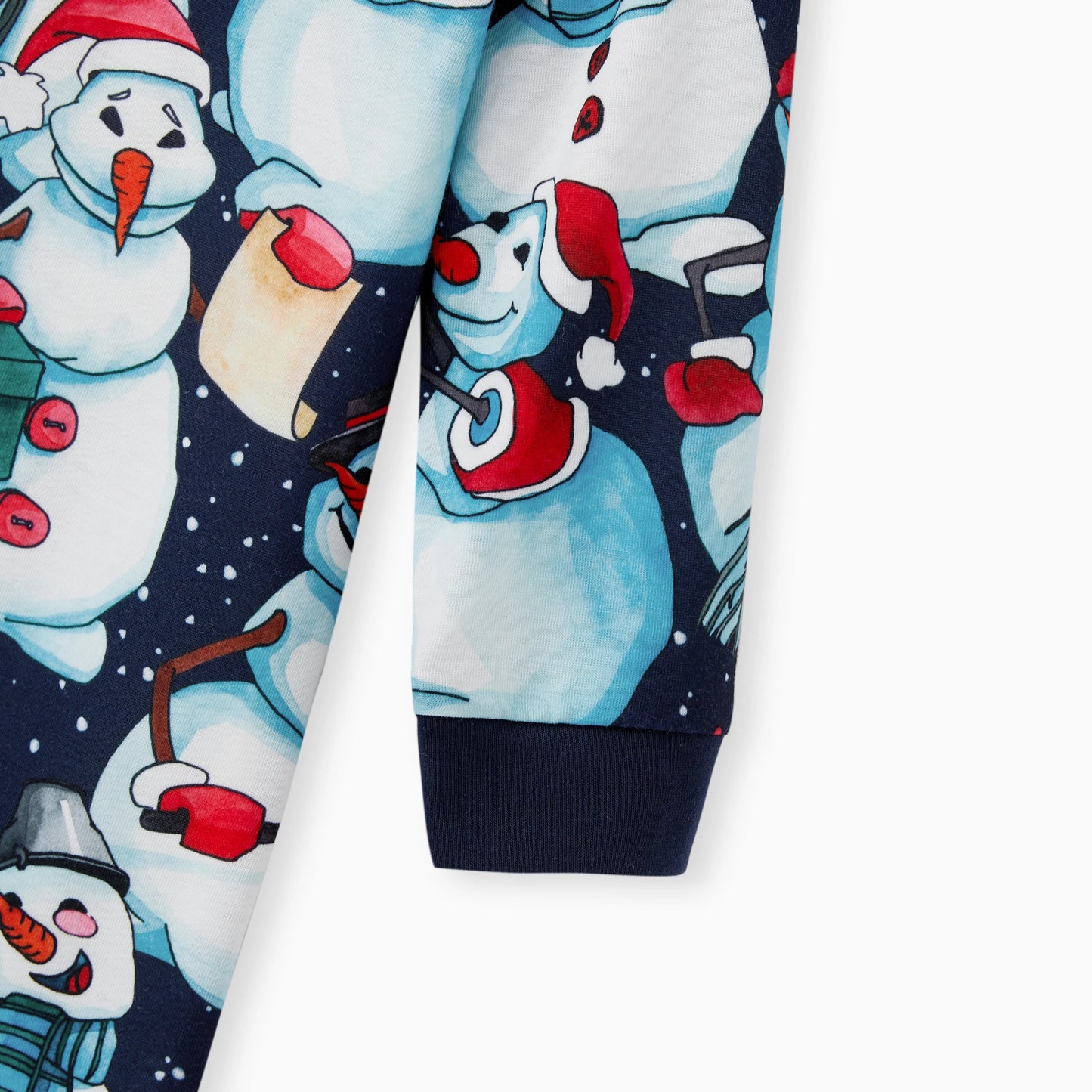 PatPat Christmas Pajamas Sets Family Matching Henley Neck Long Sleeves Snowman Pattern