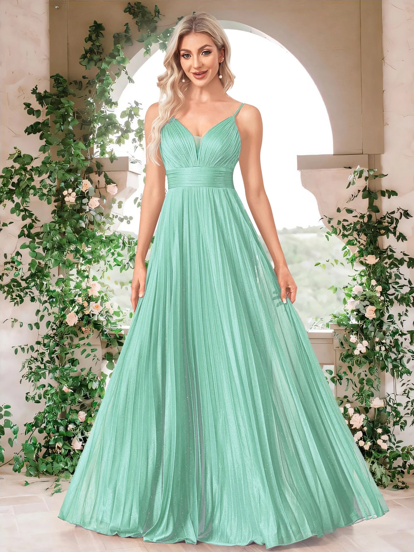 Maxy Elegant A-line Green Evening Dress Luxury Floor Length Women Backless Formal Wedding Party Prom Caicktail Dress Gowns