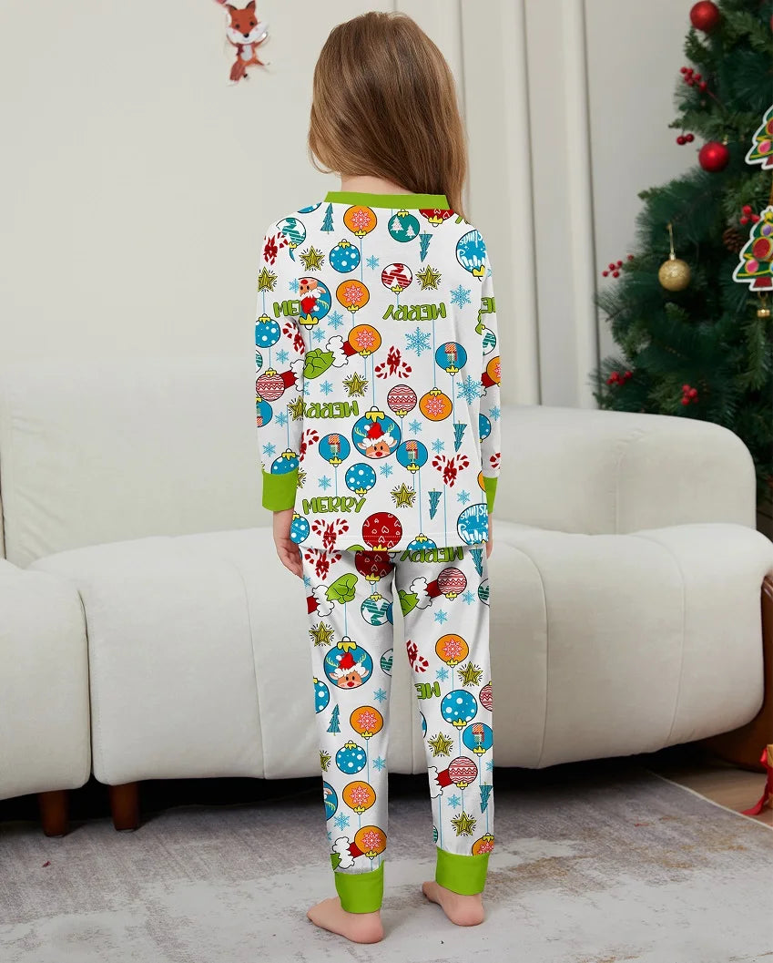 Maxy Christmas Matching Family Pajamas Merry Xmas Snowman Cartoon Pjs Adult Child Clothing Outfit Set Baby Jumpsuit+Dog Clothes