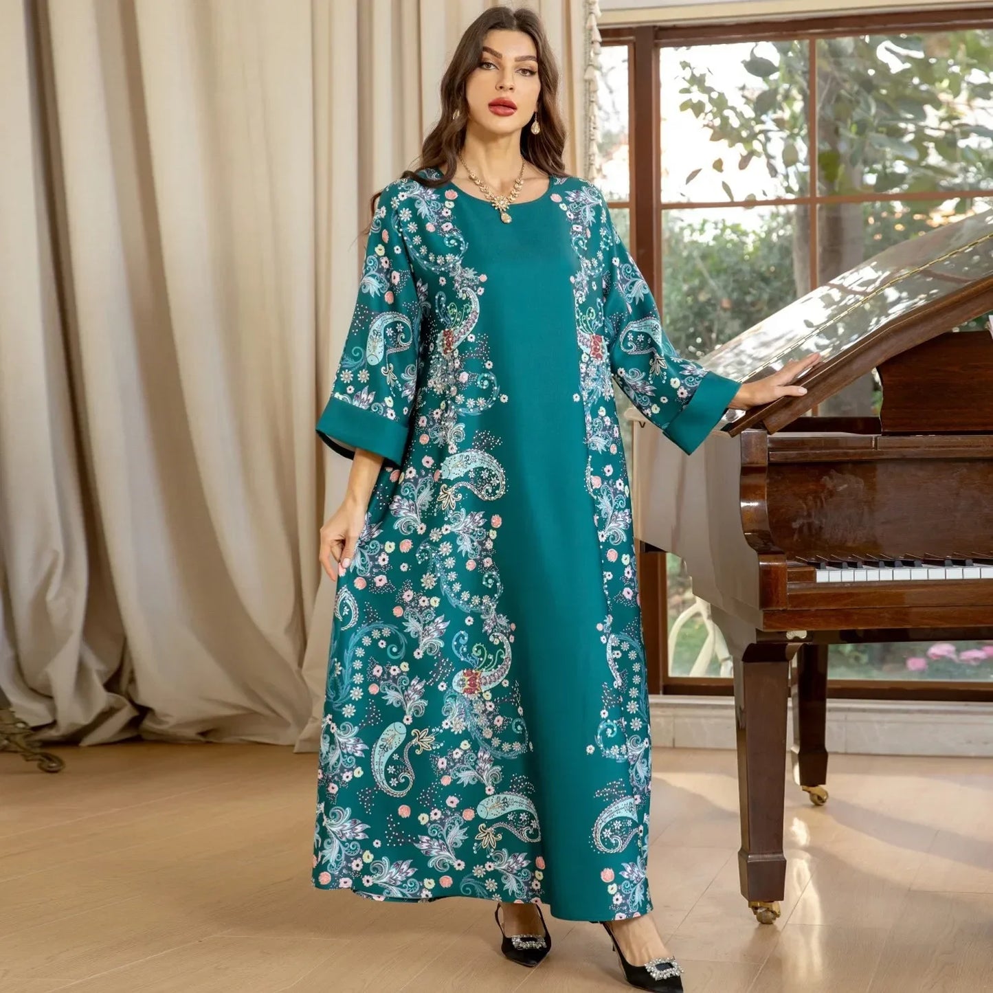 Amay For Women Dubai Luxury African Muslim Fashion Dress Caftan Marocain Evening Party Dresses Boubou Robe Djellaba Femme