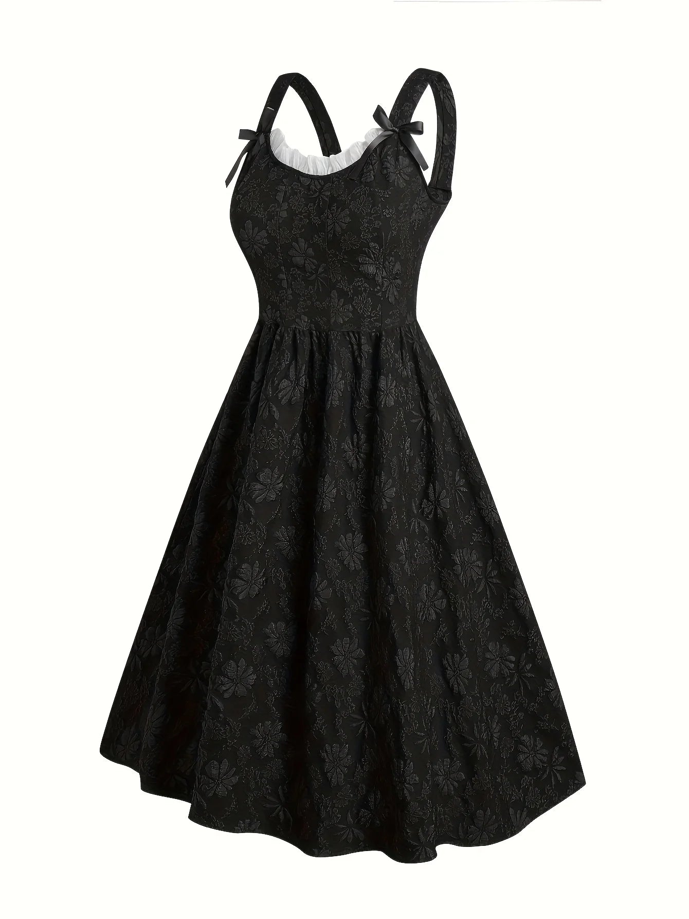 Maxy Plus-size ladies floral sweet lace back formal princess dress party evening gown