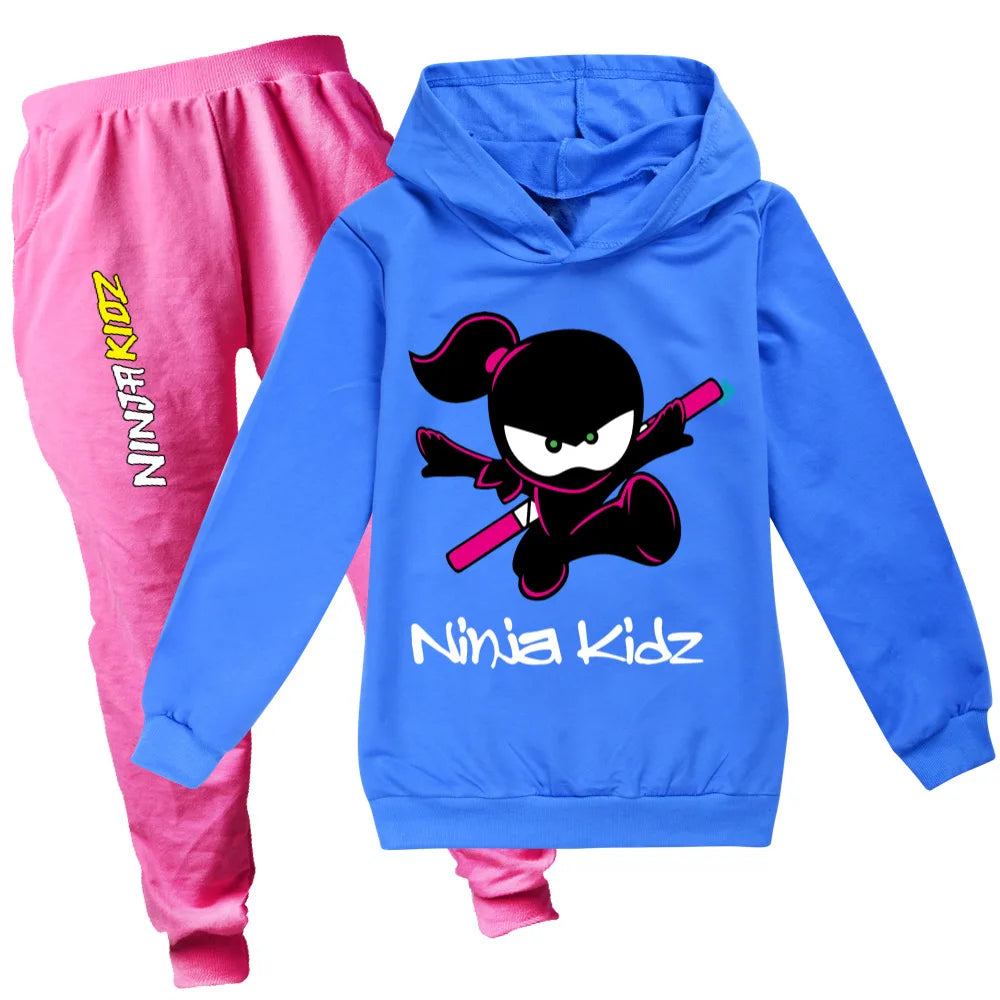 Maxy Fall Boys T Shirts Hoodies 2pcs Sets Toddler Girl Winter Clothes NINJA KIDZ Kids Christmas Clothing Fashion Children Outfits
