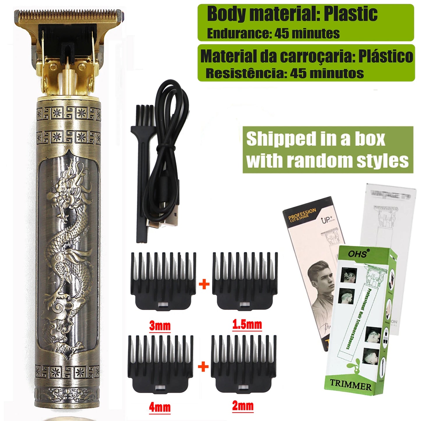 Maxy Vintage T9 Hair Clipper Beard Shaving Body Hair Trimmer Clippers Electric Men Haircut Machine 0mm Barber Shaver