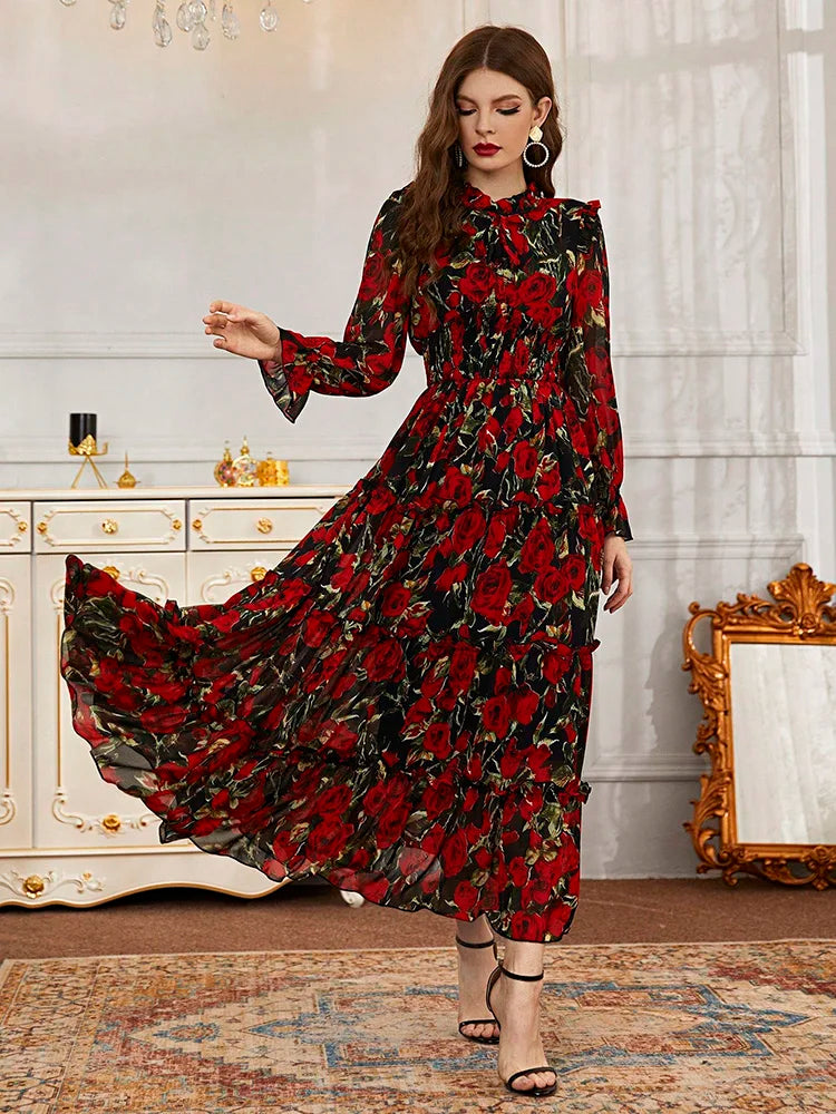 TOLEEN 2024 New in Fashion Summer Women Dresses Spring Flower Elegant Beautiful Party Evening Long Dress Casual Holiday Clothing