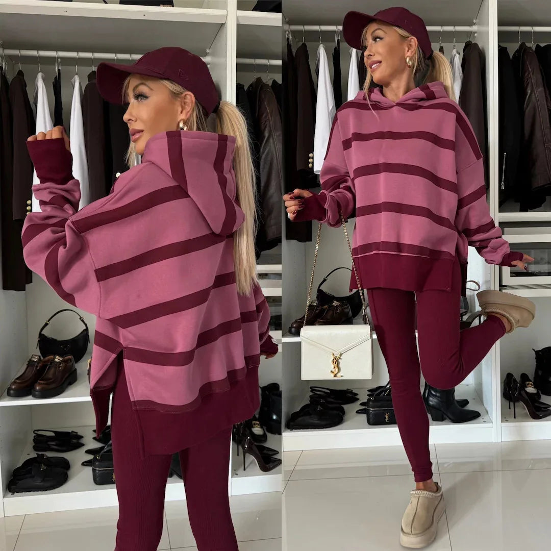 Maxy Women 2 Piece Set Hoddies Tracksuit Hooded Top & Pants Set Sweatshirts Suit Trouser Outfits Spring Jogging Sport Y2k Streetwear