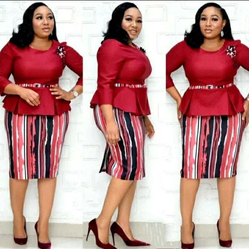 Maxy L-4XL African Dresses for Women Summer African Women Printing Plus Size Dress Africa Clothes for Woman