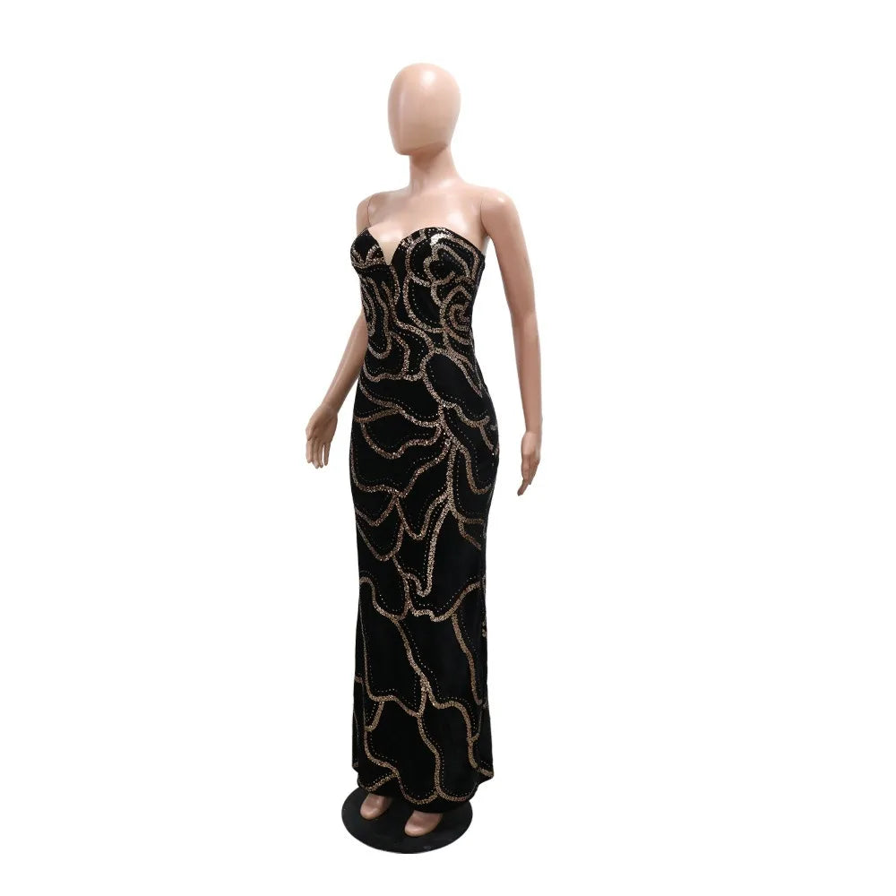 Maxy Mermaid Glittery Sequin Prom Dresses Long Plus Size Sweetheart Party Dresses for Women Vestidos Para Eventos Especiale
