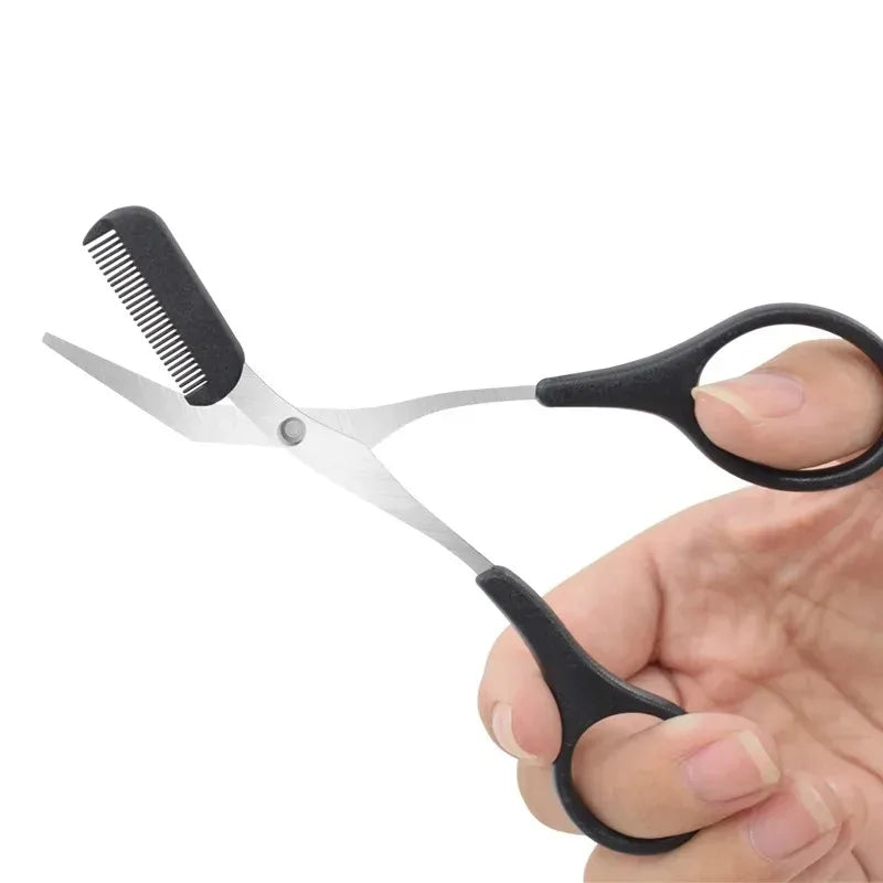 Maxy Eyebrow Razor Scissor Stainless Steel Safe Anti-scratch Trimmer for Beginners Crescent Sharp Beauty Tool Multi-color