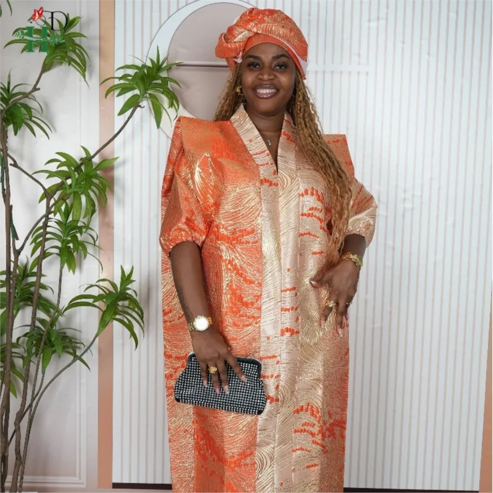 Maxy New Dress Women Fashion Elegant Clothing Plus Size for Summer Wedding Party Boubou Djellaba Dressing Muslim Robe
