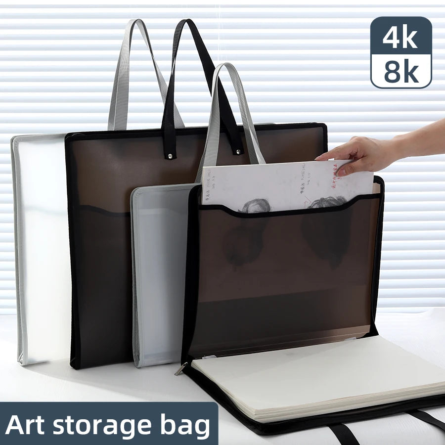 Maxy 4K / 8K Large Size Handbag Art Painting Collection Bag Large Capacity Big Opening Outdoor Painting Storage Bags