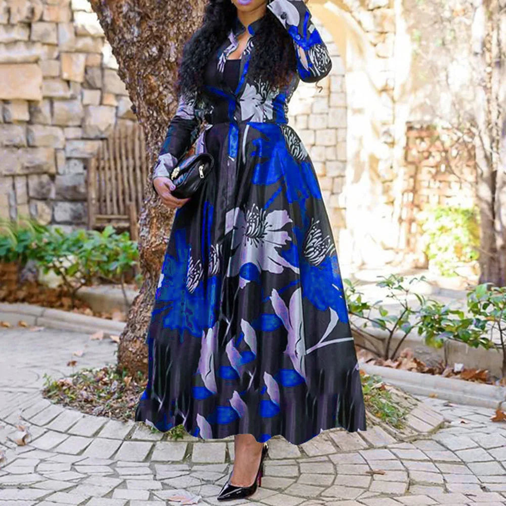 Amay Dress Ankara Dresses for Women Clothes Summer Print Dashiki Party Long Maxy Dress Plus Size Traditional Clothing