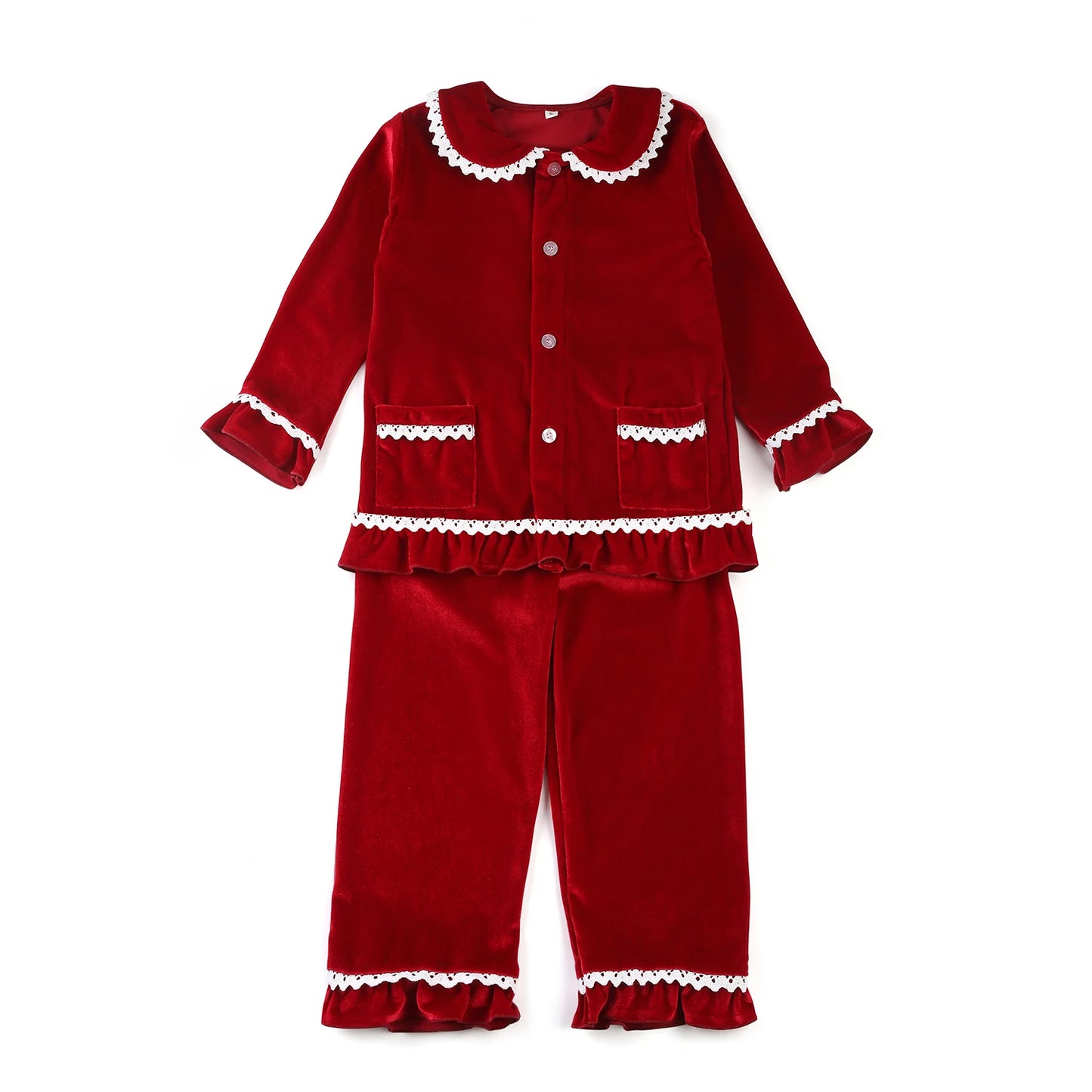 Max Boutique baby boy and girl pajamas kids navy velvet family matching Christmas pyjamas sets