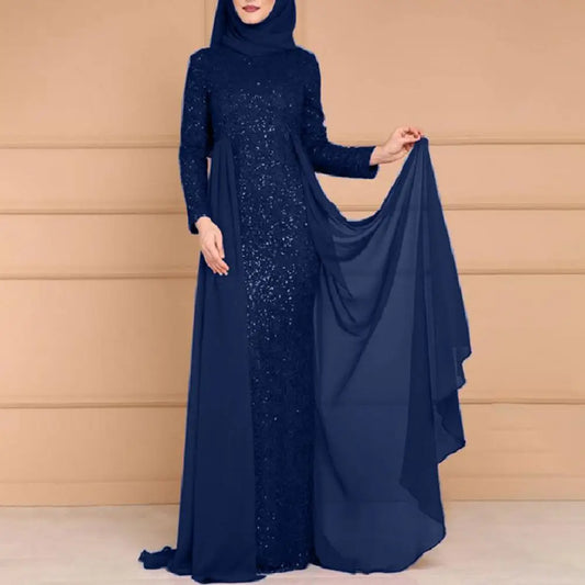 Maxy Elegant Shiny Sequins Women Gown Dress Waist Tight Hip Wrap Bodycon Party Maxi Dress Fashion Holiday Shining Evening Long Dress