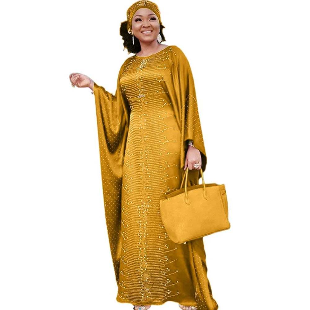 Amay Dresses for Women Plus Size Lady Clothes Dashiki Ankara Outfits Gown Kaftan Muslim Wedding Party Long Maxy Dress