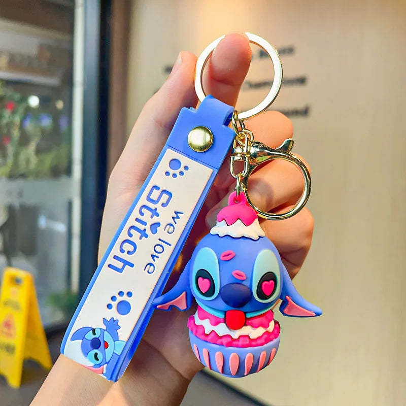 Maxy Anime Disney Figure Villain Maleficent The Evil Queen Cruella Silicone Keychain Bag Key Ring Pendant Children Toy Birthday Gifts