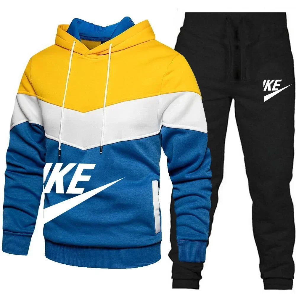 Men's Clothing Casual SweatShirt Suit SweatShirt Men's Tricolor Hoodie Hot High Quality 2024 Tracksuit Jogging Tracksuit