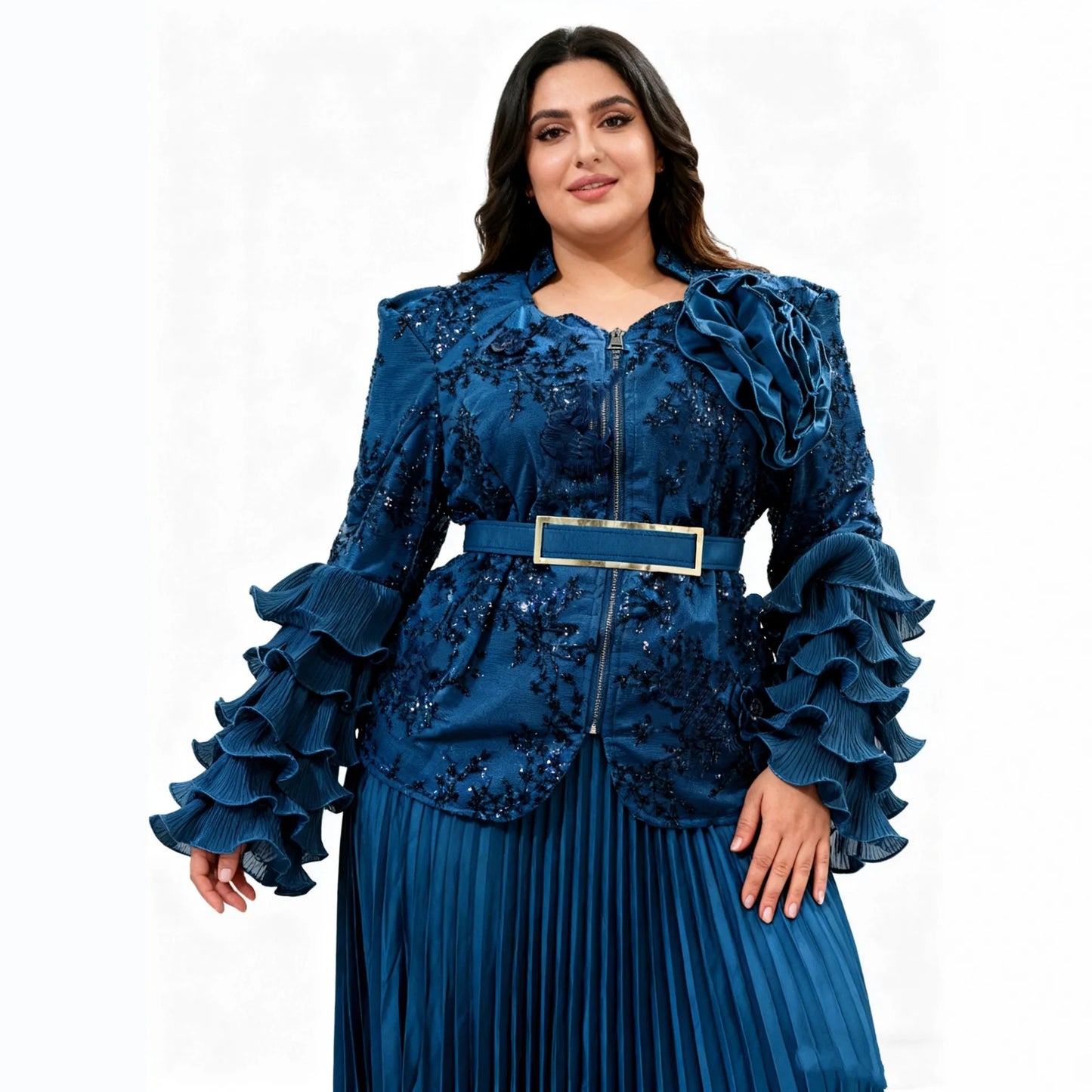 Amay Clothes for Women 2 PCS Sets Tops and Skirts Suits Dashiki Ankara Christmas Outfits Gown Plus Size Wedding Party Dresses