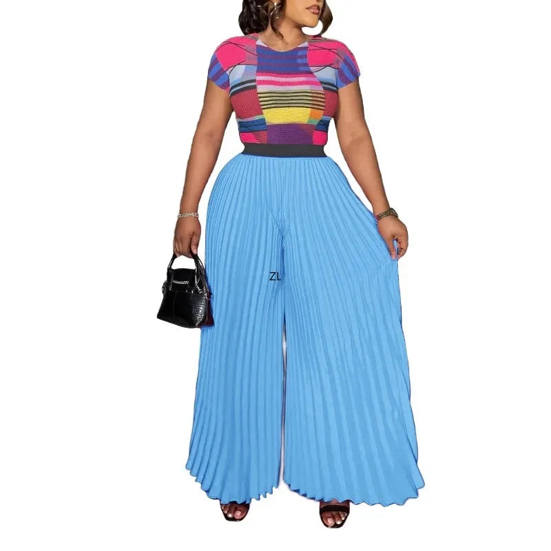 Amay 2 Piece Women Sets Dashiki African New Arrival Spring Summer Matching Sets Two Pieces Sets Top And Pants Suits Outfits Clothing