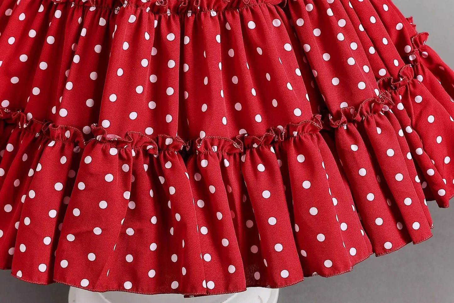 Amay Dot Printed Children Princess Dress Draped Bow Formal Ceremony Kids Party Dresses for Girl Pageant Birthday Gown 8 10 12 Years