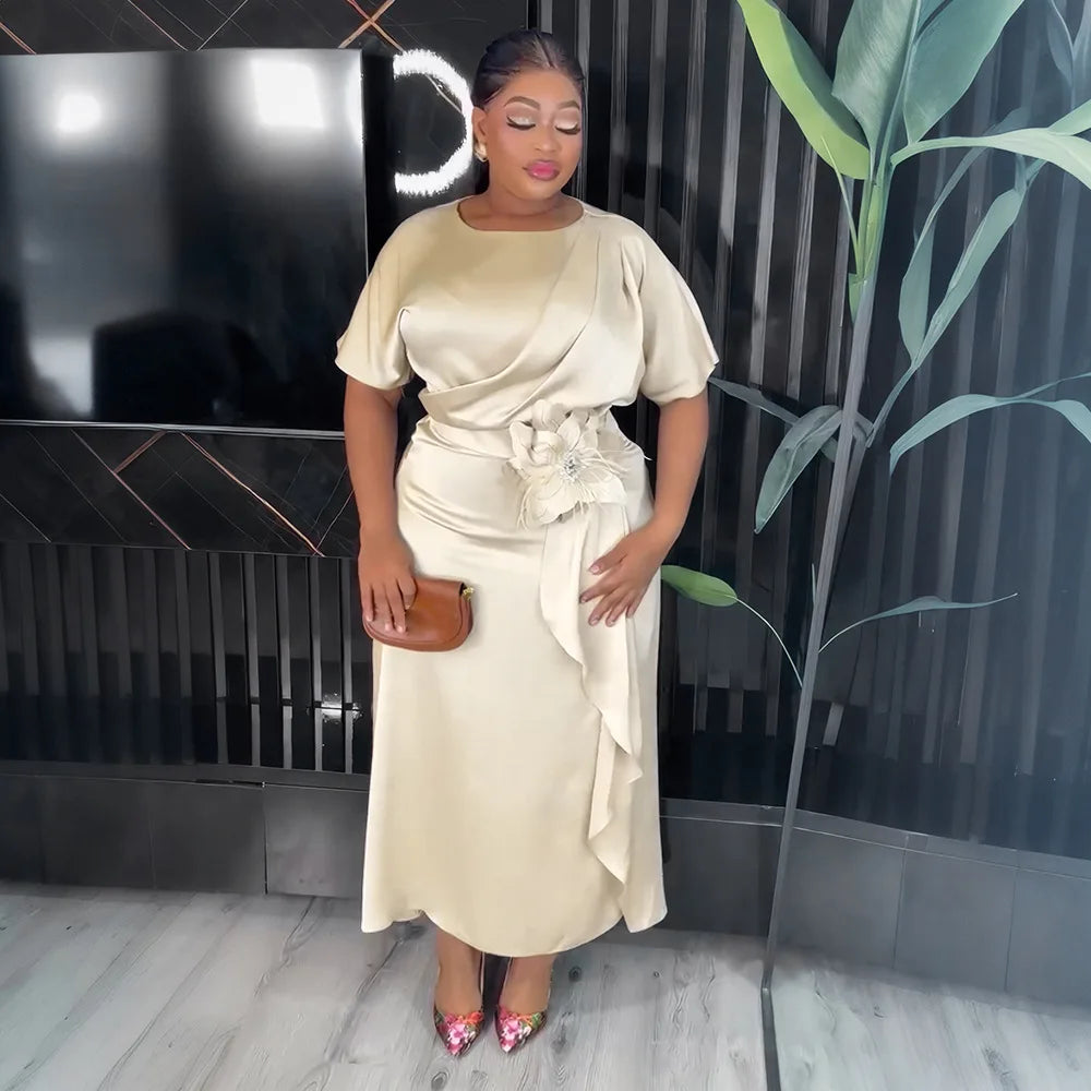 Amay Dresses for Women Dashiki Ankara Turkey Outfits Gown Plus Size Africa Clothes Elegant Muslim Wedding Party Long Dress