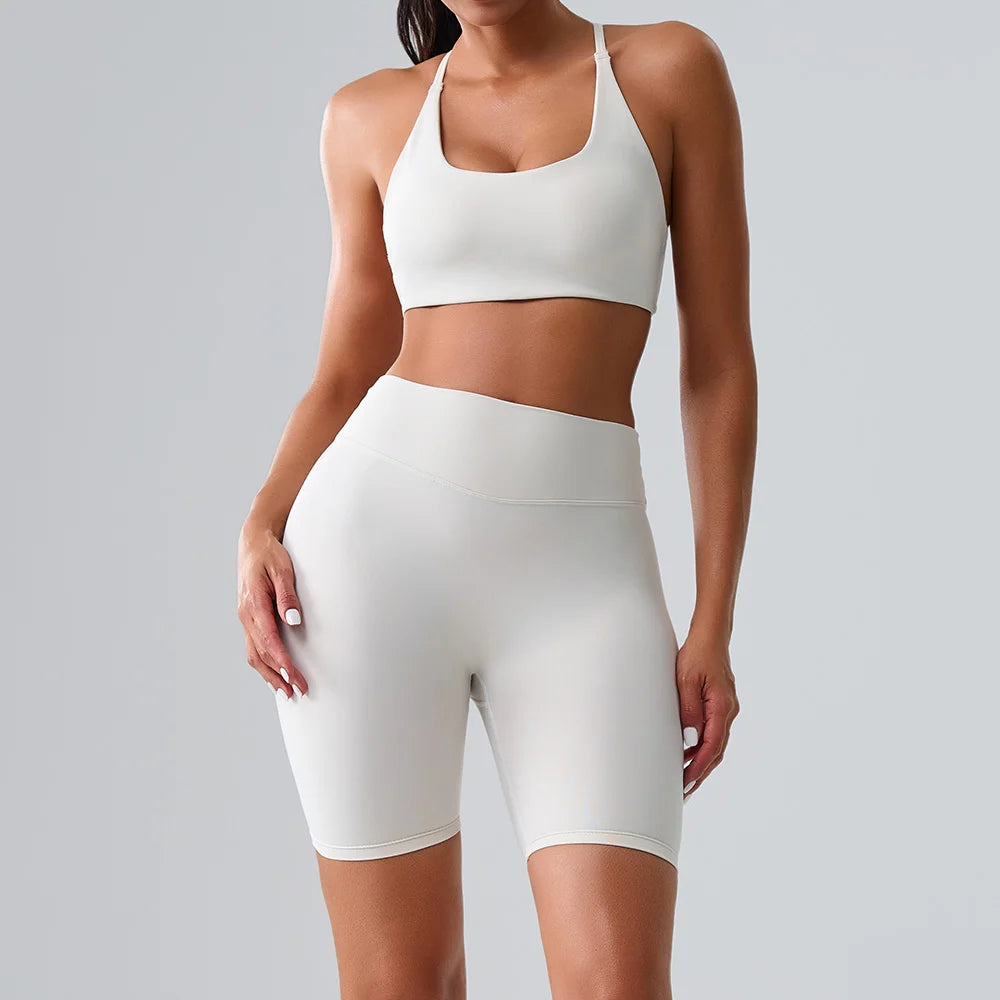 Maxy Yoga Sets 2 Pieces Women's Tracksuit Fitness Suit Sportswear Workout Set Sports Bra High Waist Leggings Gym Clothing Sports Suit