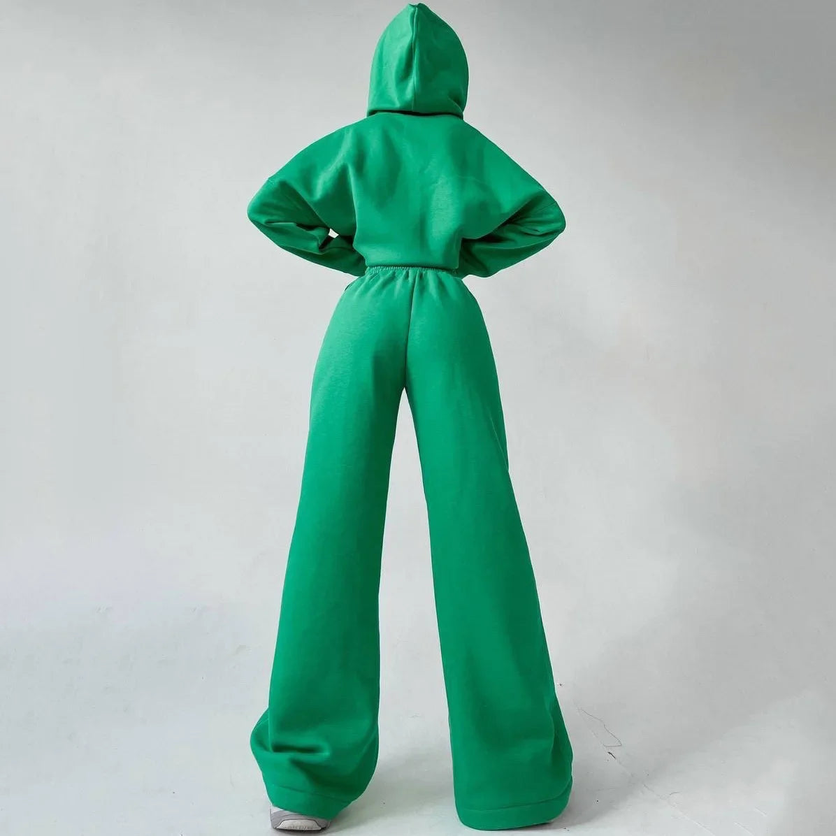 Casual Sport Tracksuit Women Hooded Two Pieces Set Sweatshirts Pullover Hoodies Pockets Pants Suit Trousers Outfits Autumn 2025