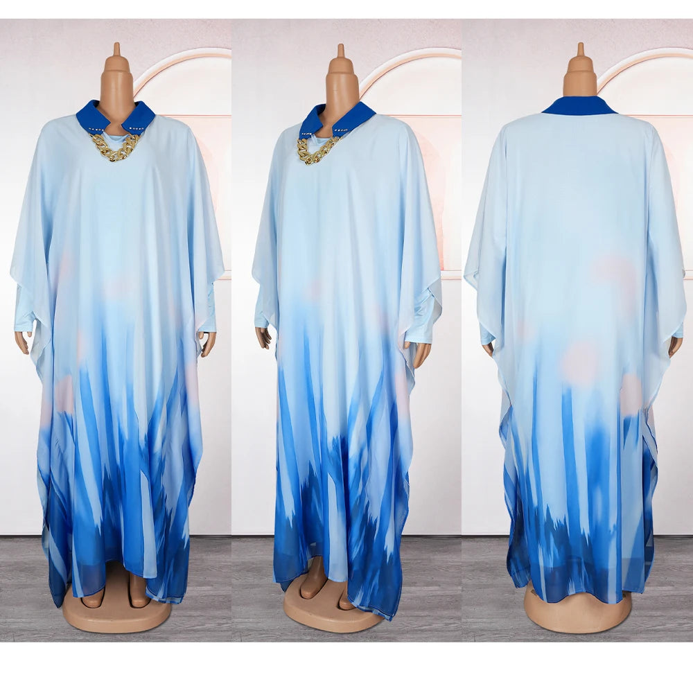 Amay For Women Dubai Luxury African Muslim Fashion Dress Caftan Marocain Evening Party Dresses Boubou Robe Djellaba Femme