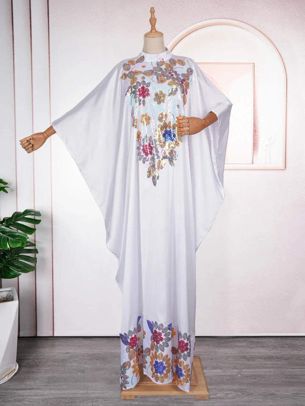 Maxy Muslim Women Clothing Dubai Turkey Long Dresses Luxury Sequin White Abayas Wedding Party Evening Gowns Caftan Marocain Femme
