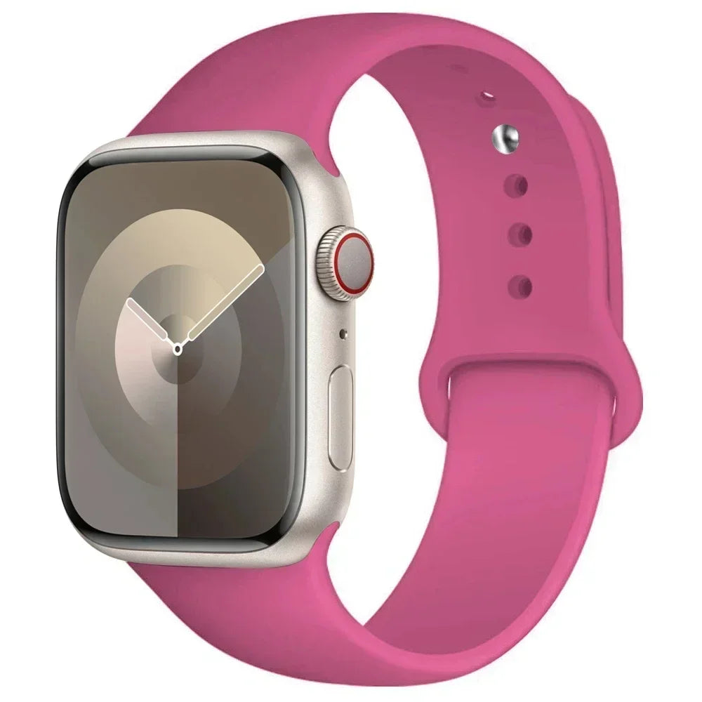 Maxy Silicone Band For Apple Watch strap 44mm 45mm 40mm 41mm 42-46mm sport bracelet iwatch series 8 7 6 5 4 9 10 11 SE-Ultra 2/3 49mm