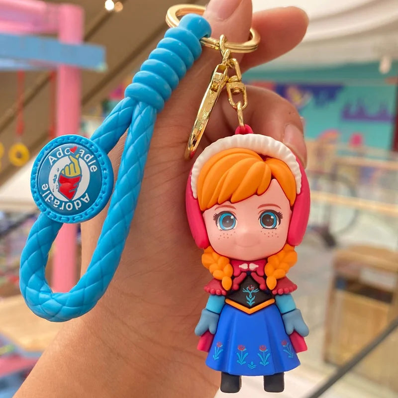 Maxy Anime Disney Figure Villain Maleficent The Evil Queen Cruella Silicone Keychain Bag Key Ring Pendant Children Toy Birthday Gifts
