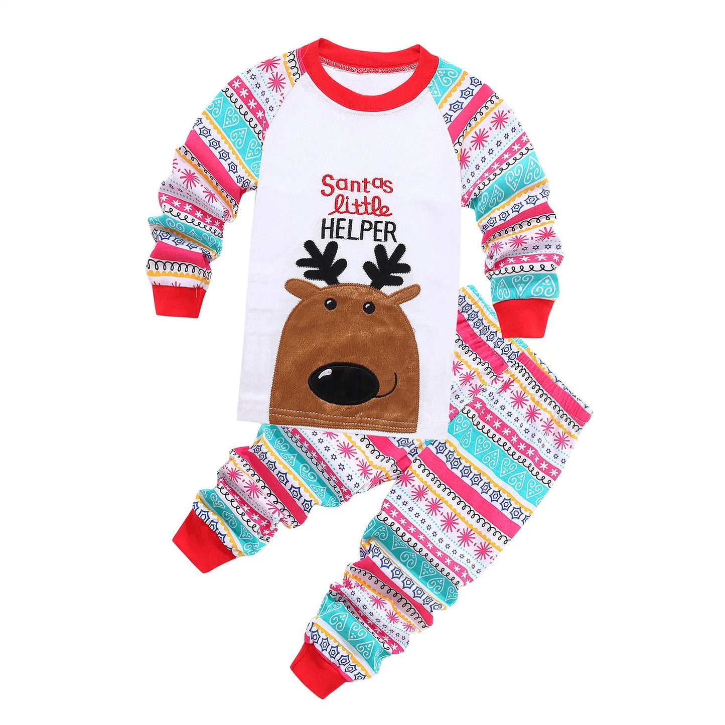 Maxy Christmas Baby Pajamas For Girls Boys Santa Claus XMAS Pajamas Set Cotton Pjs Toddler New Year Sleepwear Kids Clothes Casual Set