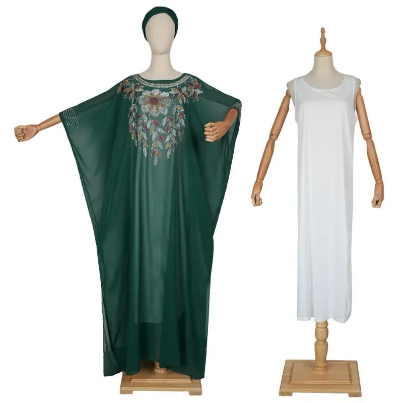 Maxy Abayas For Women Dubai Luxury Chiffon Boubou Muslim Fashion Caftan Marocain Wedding Evening Party Dresses African Clothes
